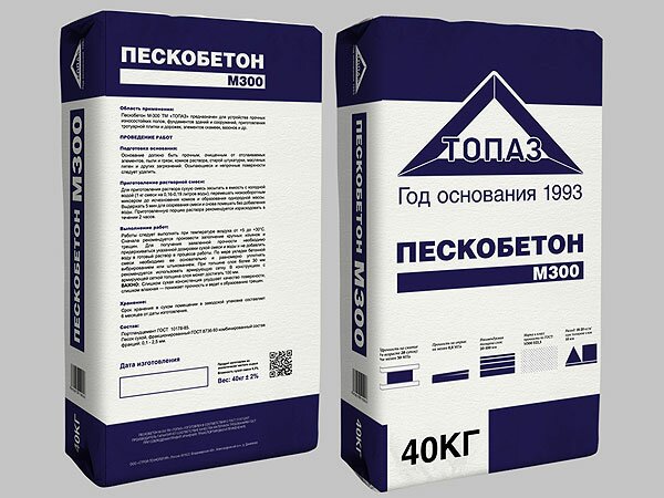 Пескобетон м300 ТМ Топаз Пескобетон м300 ТМ Топаз